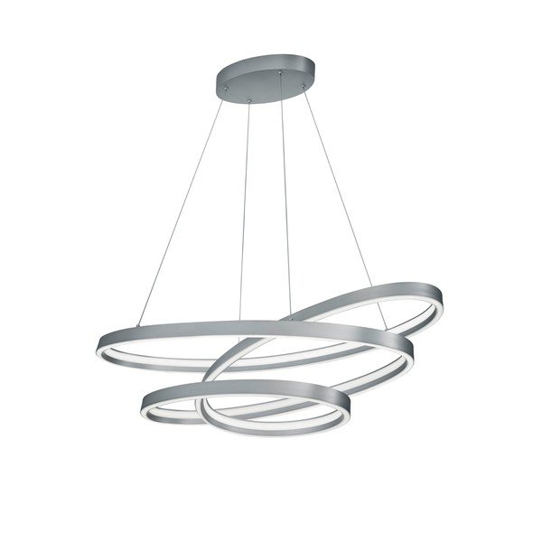 Šedé LED závěsné svítidlo s hlasovým ovládáním/s ovládáním pomocí mobilní aplikace s kovovým stínidlem Ciola – CINQUE-image-2