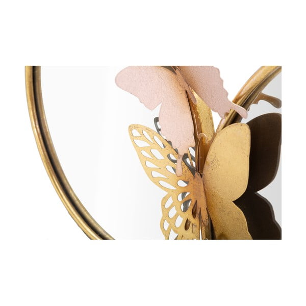 Nástěnné zrcadlo v růžovo-zlatém dekoru Mauro Ferretti Farfalle, 81 x 52,5 cm-image-3
