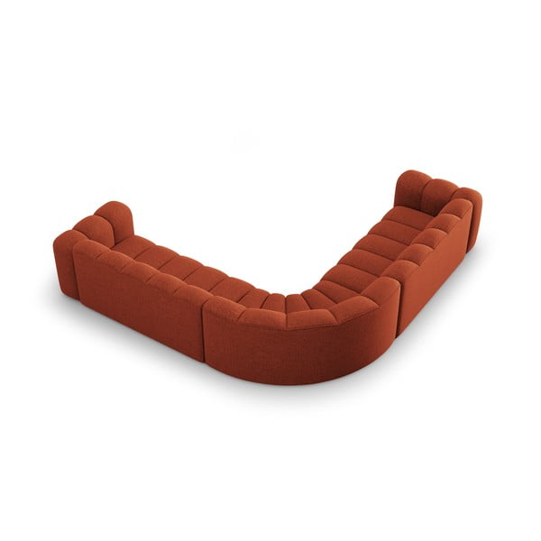 Žinylková modulární rohová pohovka v cihlové barvě Lupine – Micadoni -image-3