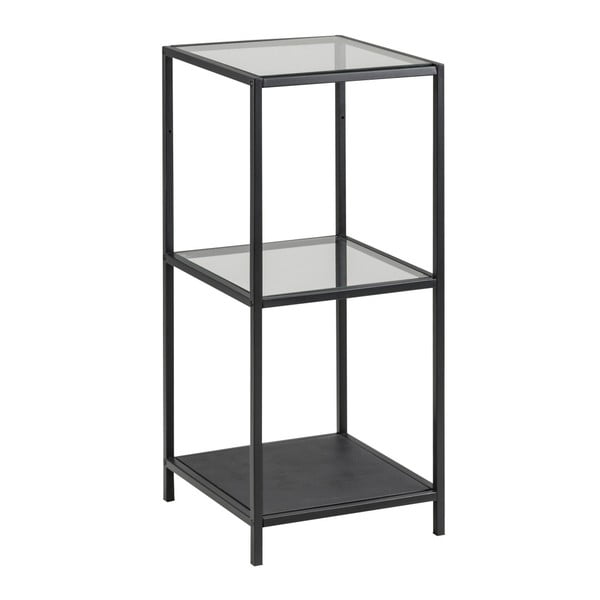 Černý skleněný regál 35x83 cm Seaford – Actona-image-1