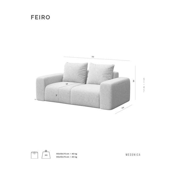 Antracitová pohovka 212 cm Feiro – MESONICA-image-4