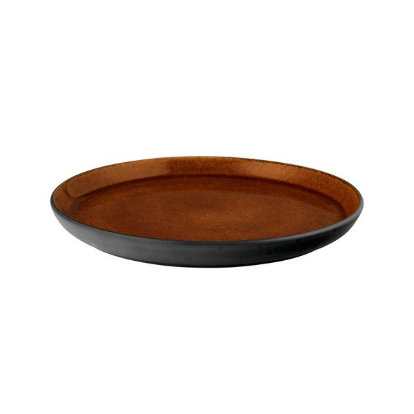 Černý/jantarový dezertní  talíř z kameniny ø 21 cm Gastro Black/Amber – Bitz-image-3