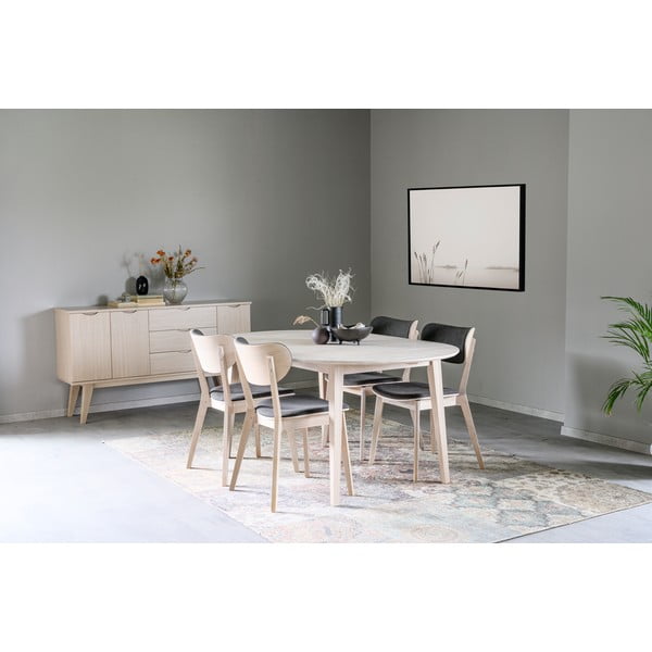 Světlý oválný dubový rozkládací jídelní stůl Rowico Filippa, 170 x 105 cm-image-3