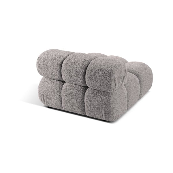 Světle šedý modul pohovky z textilie bouclé (středový díl) Bellis – Micadoni Home-image-4