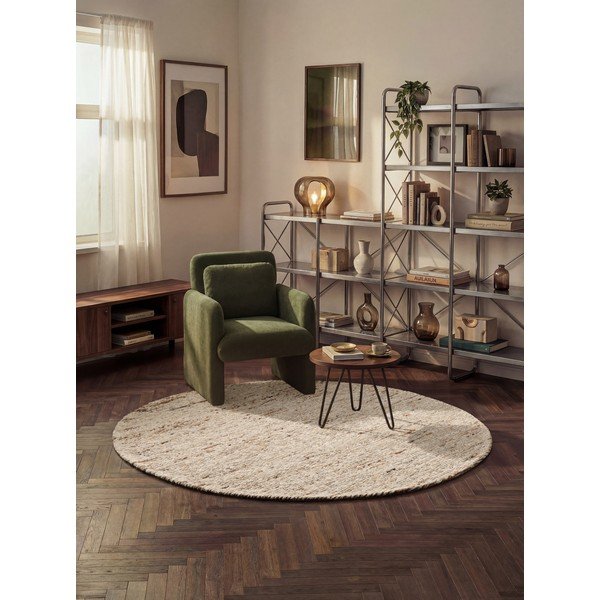 Béžový ručně tkaný vlněný kulatý koberec ø 200 cm Bexley Woolwich – Ted Baker-image-1