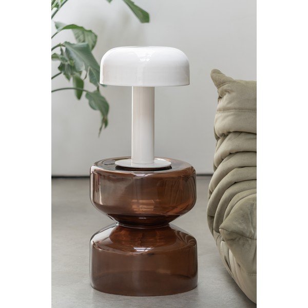 Skleněný kulatý odkládací stolek ø 35 cm Doble  – Leitmotiv-image-1