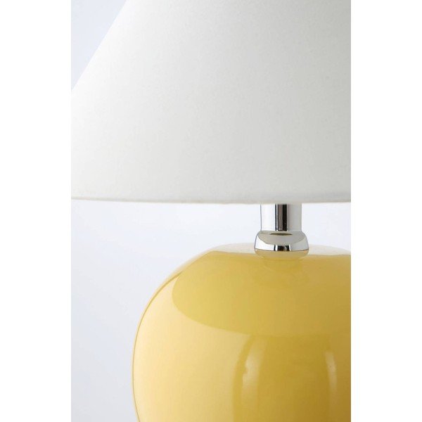 Žlutá/krémová keramická stolní lampa (výška 29 cm) Karamell – Jotex-image-3