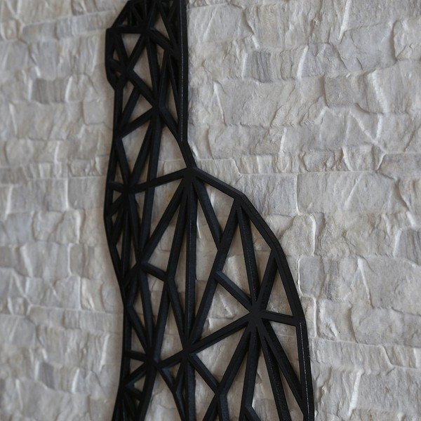 Černá nástěnná dekorace Black Cat, 39 x 65 cm-image-1