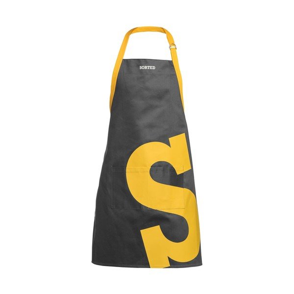 Šedá zástěra se žlutým S Premier Housewares Sorted