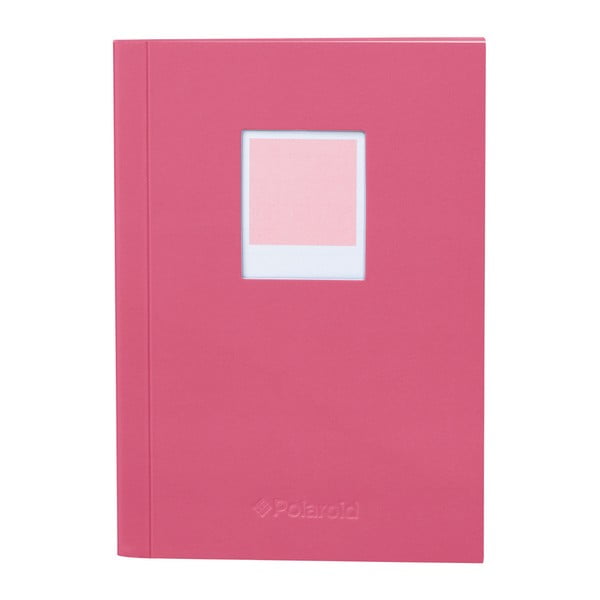 Růžový zápisník Polaroid Soft Touch, 14,9 x 10,5 cm