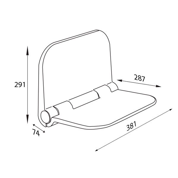 Sedátko do sprchy Aqualine Dino – Sapho-image-3