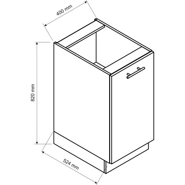 Dolní kuchyňská skříňka (šířka 40 cm) Kai – STOLKAR-image-1