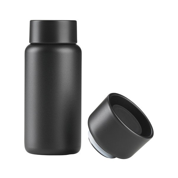 Černý termo hrnek z nerezové oceli 400 ml Singles – Zone