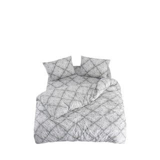 Šedé povlečení na jednolůžko/prodloužené s prostěradlem/3dílné 160x220 cm Geometric – Mila Home