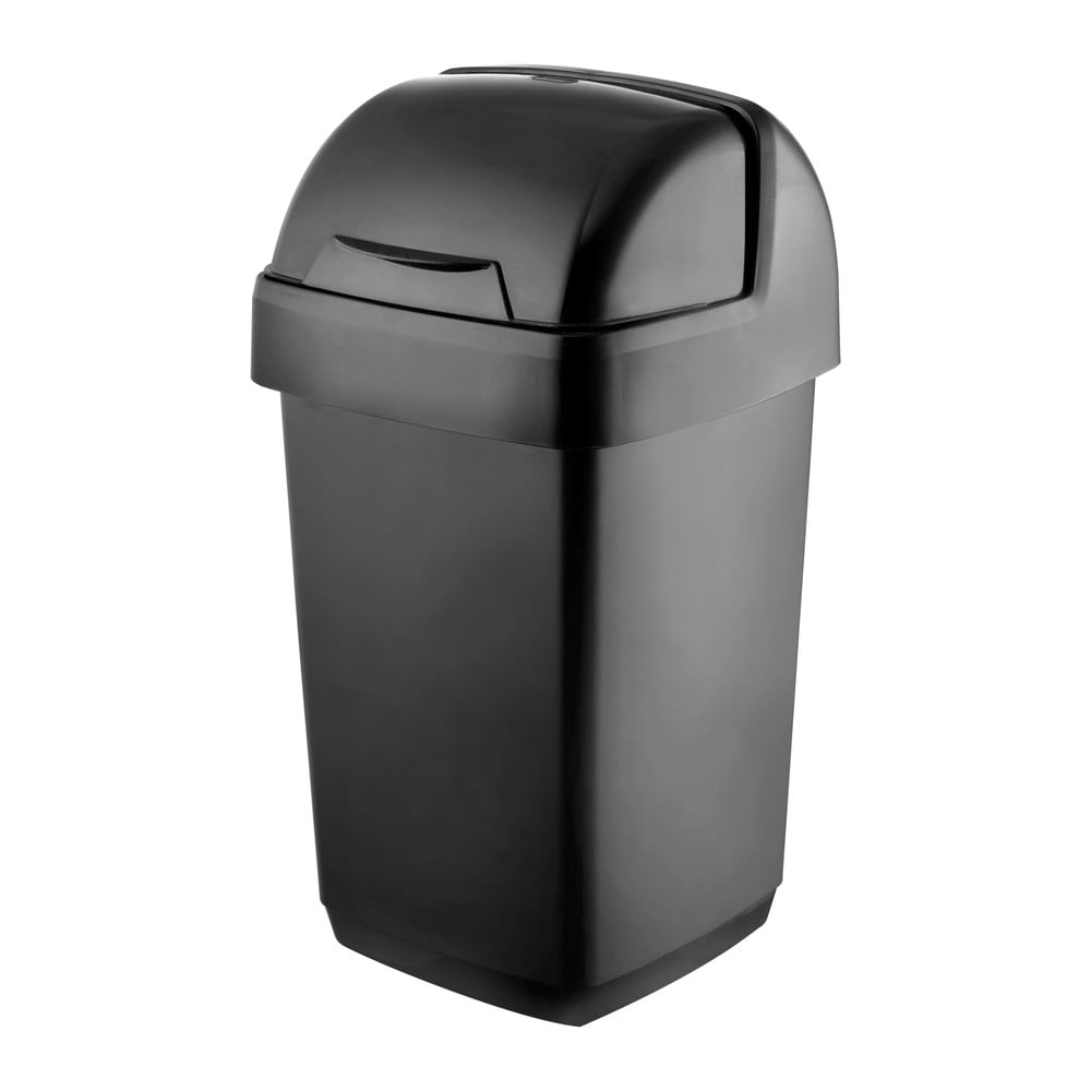 Černý odpadkový koš Addis Roll Top, 22,5 x 23 x 42,5 cm
