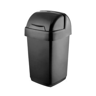 Černý odpadkový koš Addis Roll Top, 22,5 x 23 x 42,5 cm