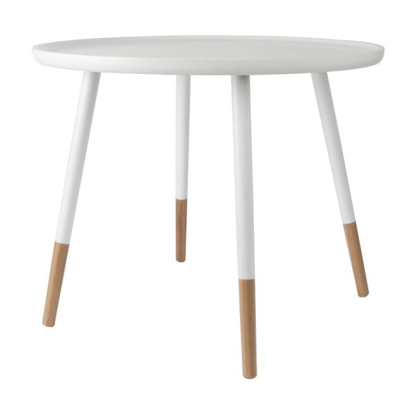 Bílý dřevěný příruční stolek Leitmotiv Graceful