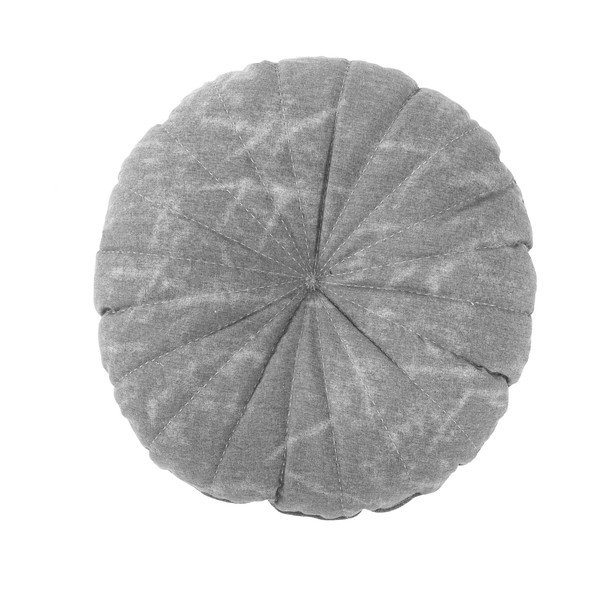 Šedý dekorativní polštář Tiseco Home Studio Chester, ø 38 cm