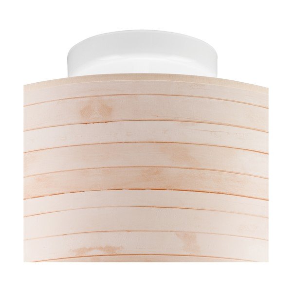 Světle hnědé stropní svítidlo s textilním stínidlem ø 35 cm Print – LAMKUR-image-3