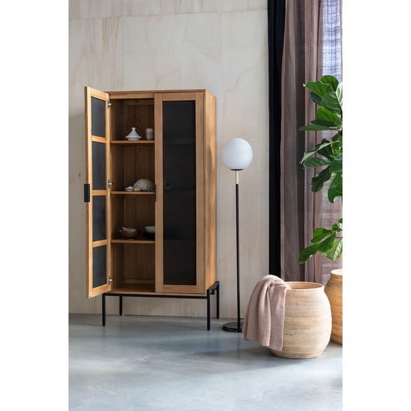 Černobílá stojací lampa se skleněným stínidlem (výška 145 cm) Orion – Zuiver-image-2