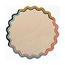 Ručně tkaný vlněný kulatý koberec v přírodní barvě ø 180 cm Leo Scallop – Flair Rugs