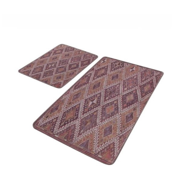 Sametové koupelnové předložky v sadě 2 ks 60x100 cm – Mila Home