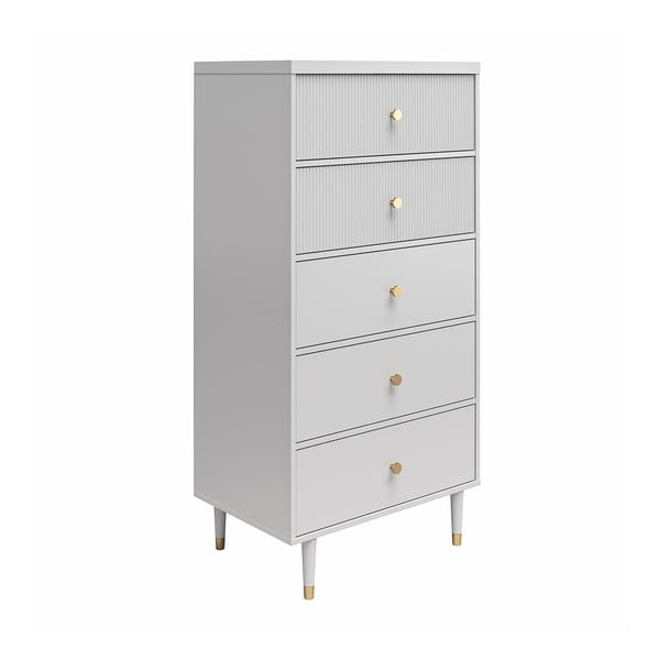 Světle šedá vysoká komoda 70x141 cm Elizabeth – CosmoLiving by Cosmopolitan-image-2