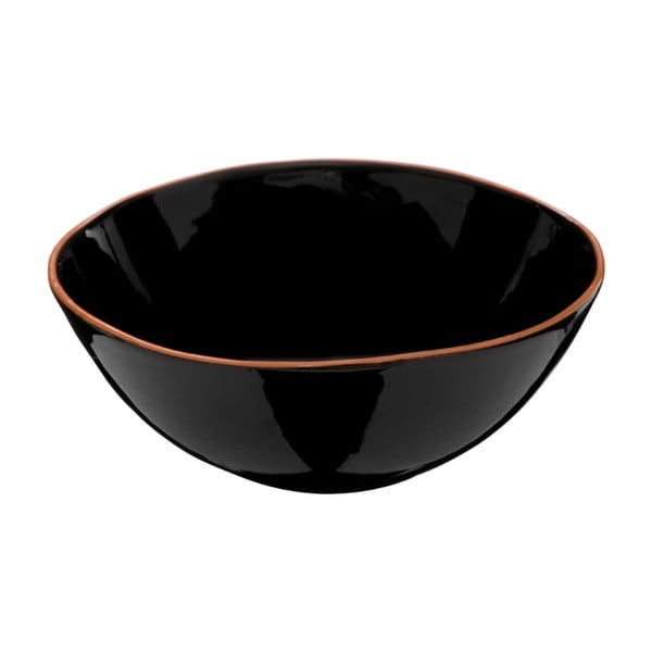 Černá salátová mísa z glazované terakoty Premier Housewares Calisto, ⌀ 28 cm