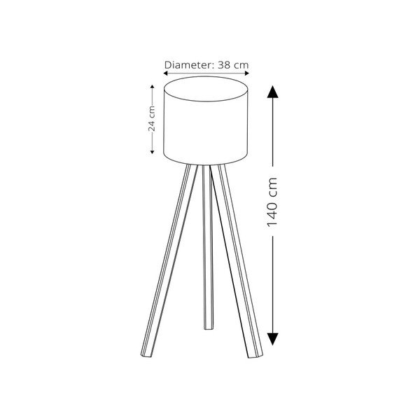 Stojací lampa v dřevěném dekoru Aida-image-1