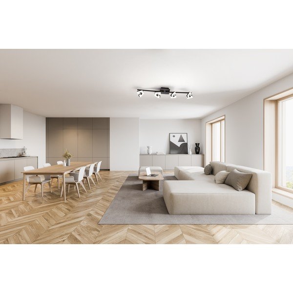 Černobílé LED stropní svítidlo 9,5x78 cm Ray – Fischer & Honsel-image-1
