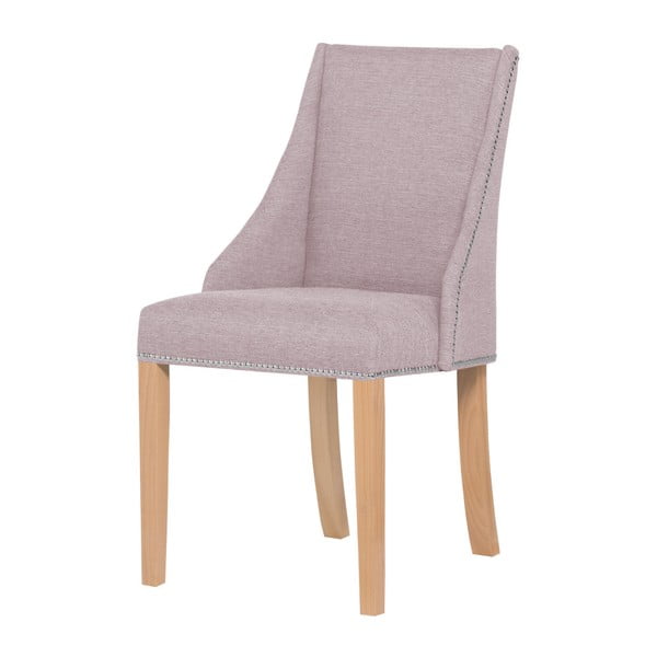 Pudrově růžová židle s hnědými nohami Ted Lapidus Maison Patchouli