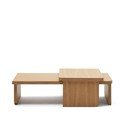 Konferenční stolky v dekoru dubu v přírodní barvě v sadě 2 ks Oaq – Kave Home