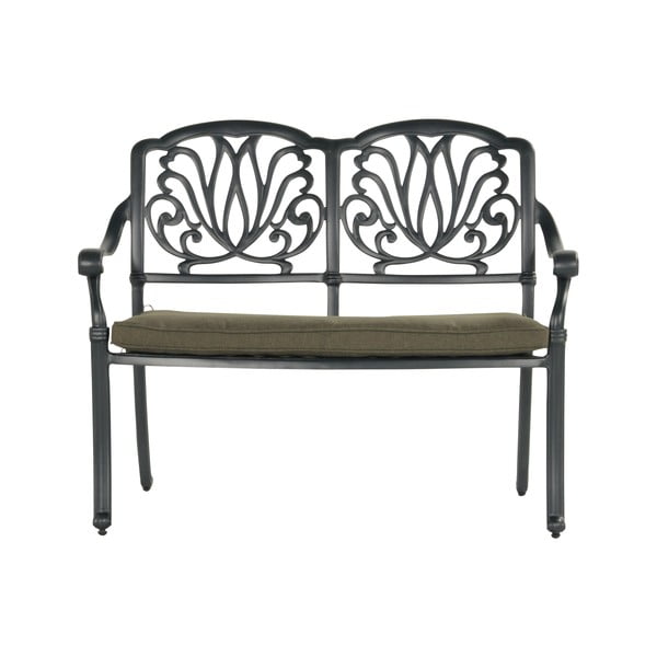 Kovová zahradní lavice v bronzové barvě Amalfi – Hartman-image-1