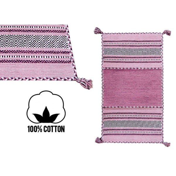 Růžový bavlněný koberec Webtappeti Antique Kilim, 120 x 180 cm-image-2