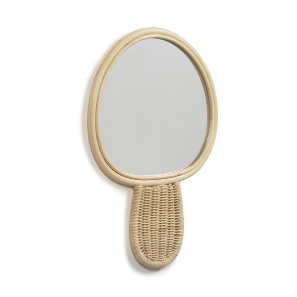 Nástěnné zrcadlo s ratanovým rámem 34x50 cm Nauze – Kave Home