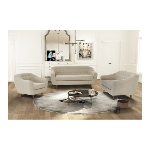 Šedohnědá dvoumístná pohovka Jalouse Maison Vicky-image-3