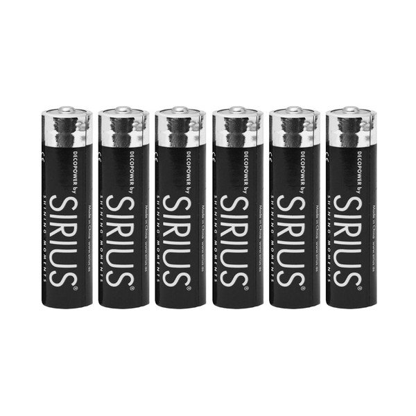Alkalické baterie 6 ks DecoPower – Sirius