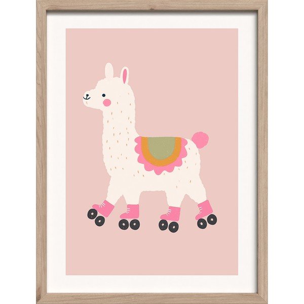 Dětský obrázek 30x40 cm Roller Llama – Styler