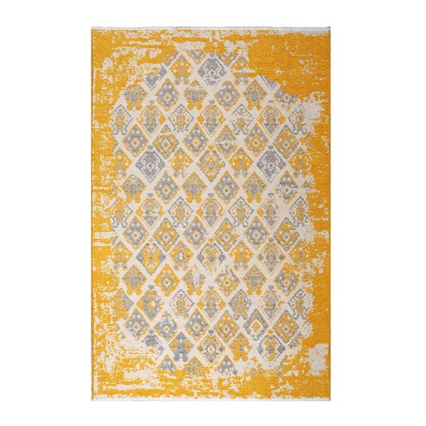 Žlutošedý oboustranný koberec Maleah, 125 x 180 cm