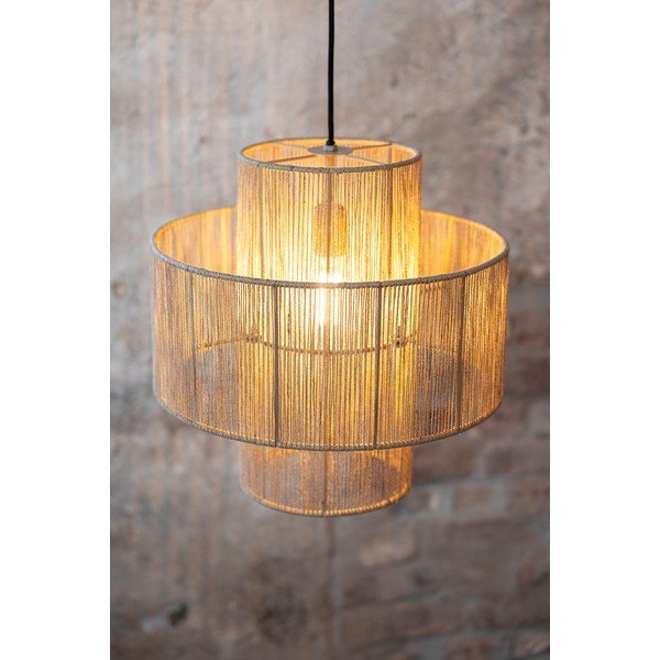 Závěsné svítidlo v přírodní barvě se stínidlem z juty ø 40 cm Soga – Markslöjd-image-4