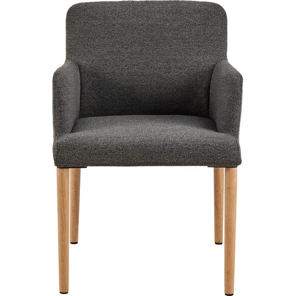 Šedé čalouněné jídelní křeslo s područkami Zoe – Actona-image-3