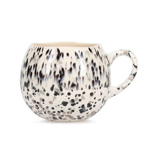 Černobílý kameninový hrnek 460 ml Muggies – Salt&Pepper