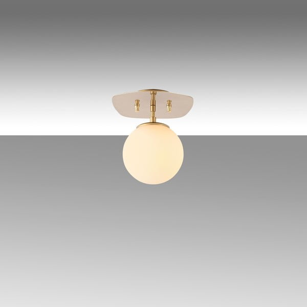 Stropní svítidlo ve zlaté barvě se skleněným stínidlem 20x25 cm Well – Opviq lights-image-2