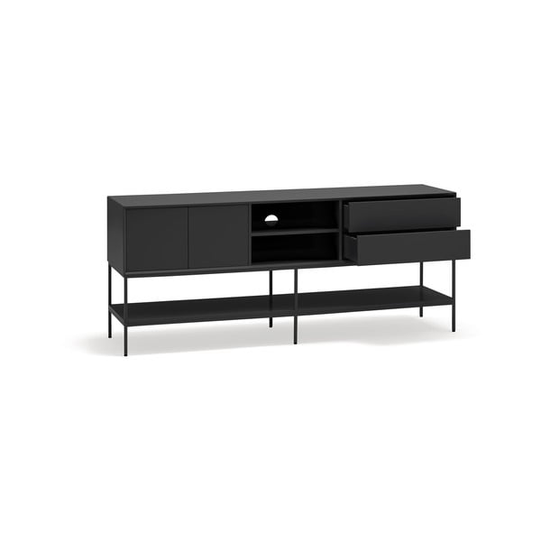 Černý TV stolek 175x74x45 cm Platt – Teulat-image-2
