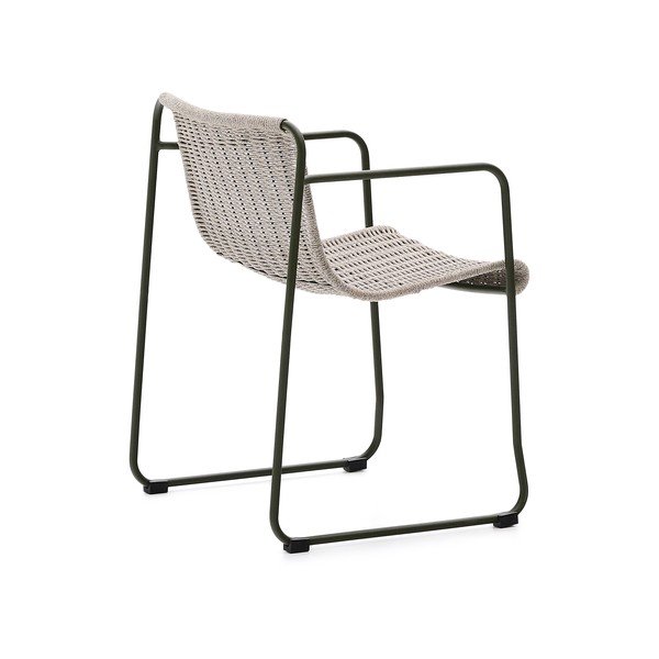 Šedozelená kovová zahradní židle Maurina – Kave Home-image-4