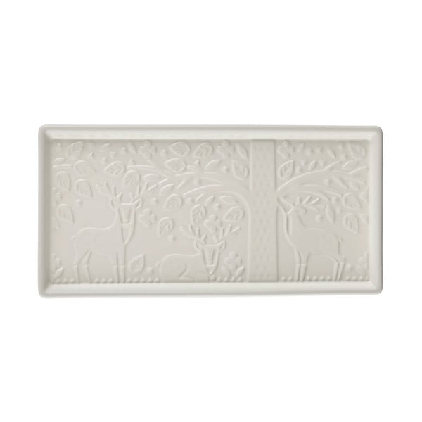 Bílý kameninový servírovací tác Mason Cash In the Forest, 30 x 15 cm