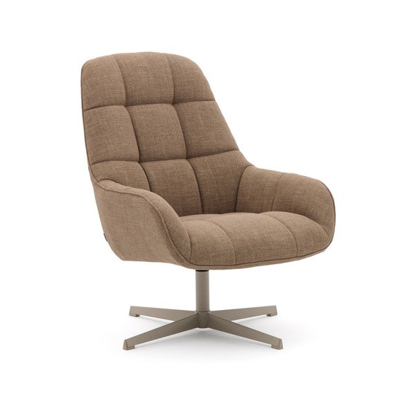 Hnědé otočné křeslo Jaspe – Kave Home