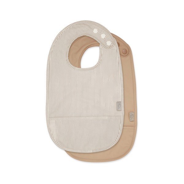 Béžové bryndáky v sadě 2 ks Classic Stripes Camel – Cam Cam Copenhagen