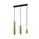 Závěsné svítidlo s kovovým stínidlem v černo-zlaté barvě 6x46 cm Tubo – Candellux Lighting