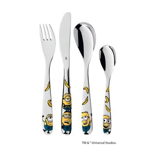 4dílná sada dětských nerezových příborů WMF Minions